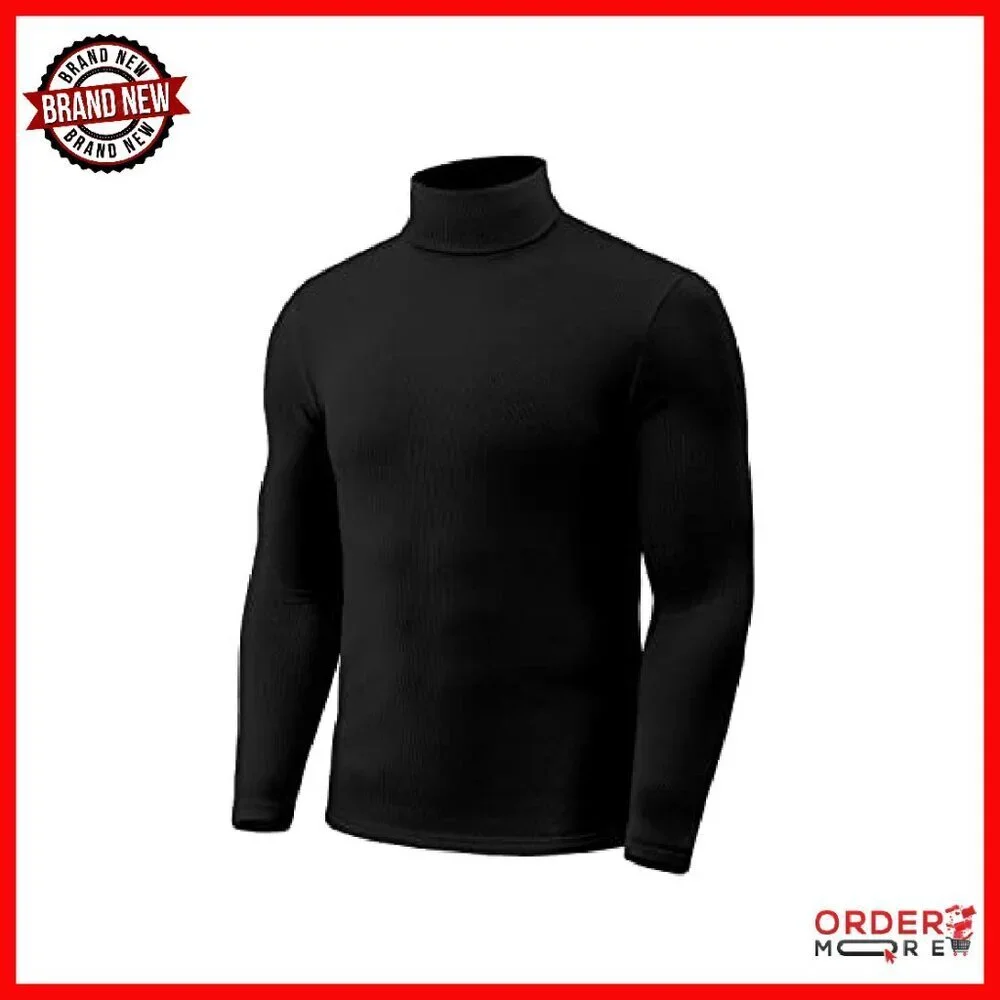 Men's Thermal Turtleneck Baselayer Top Slim Fit Long Sleeve
